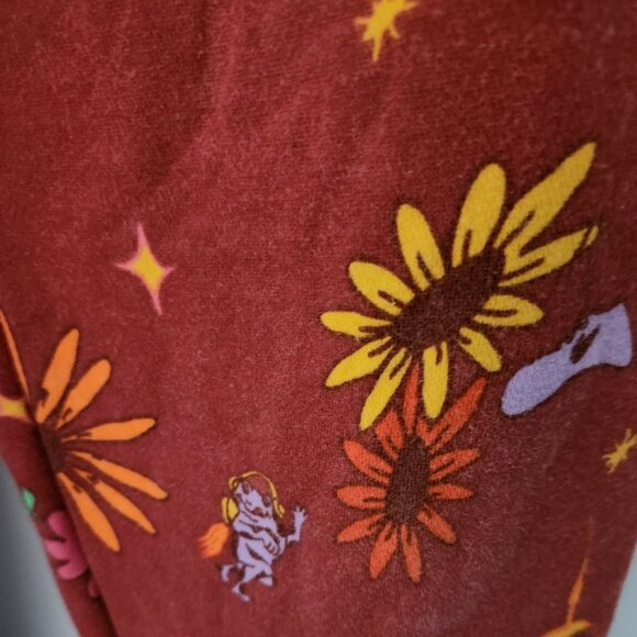 SMALL Nike sweatpants Deep Clay space alien Psychedelic mushroom floral joggers - Picture 12 of 12